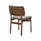 Armen Living Lima Gray Upholstered Wood Dining Chairs in Walnut Finish, PK2 LCLMSIGRWA - alternate 5